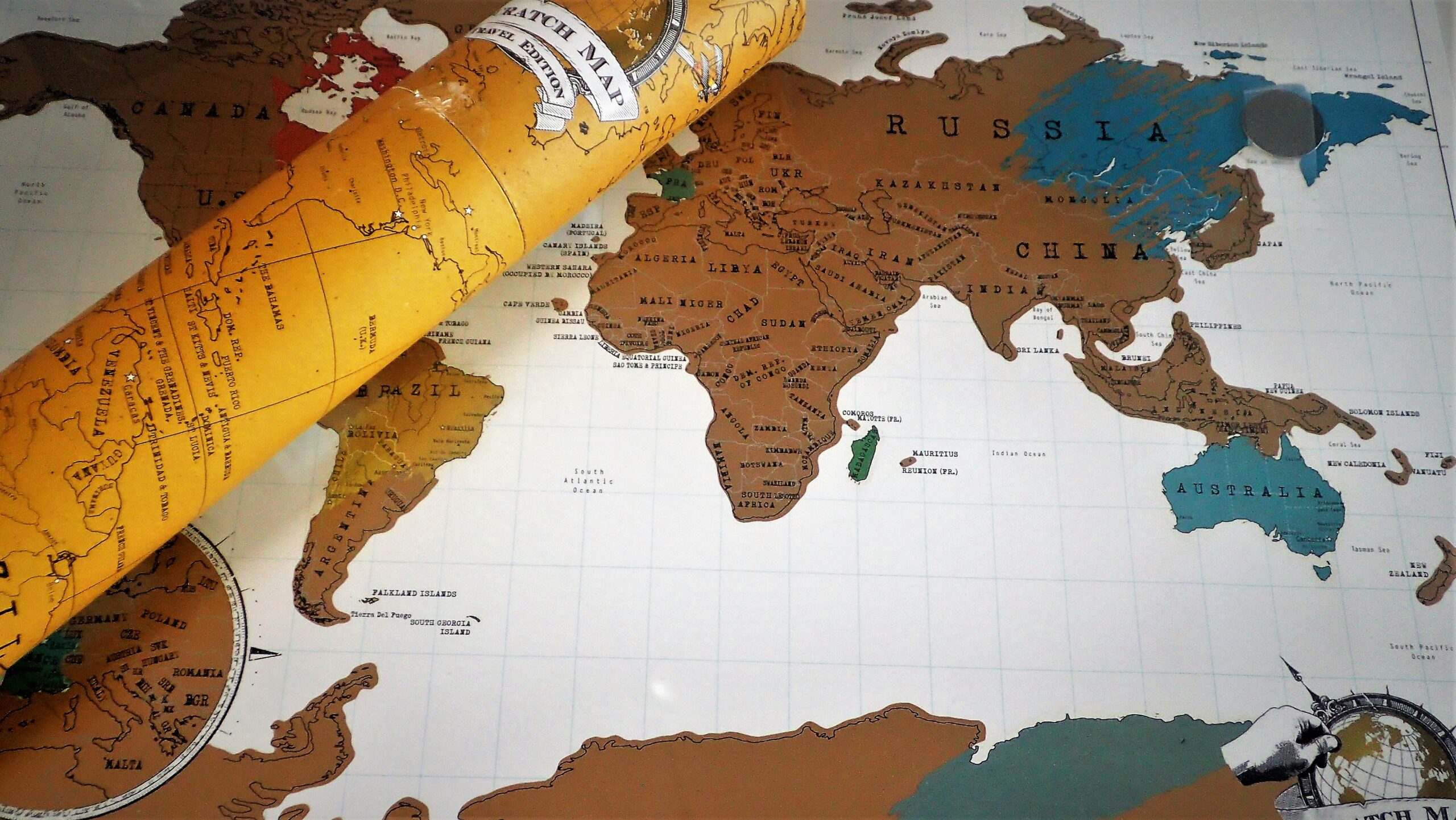 Les scratch Maps, cartes du monde à gratter - Pôle des Étoiles de Nançay
